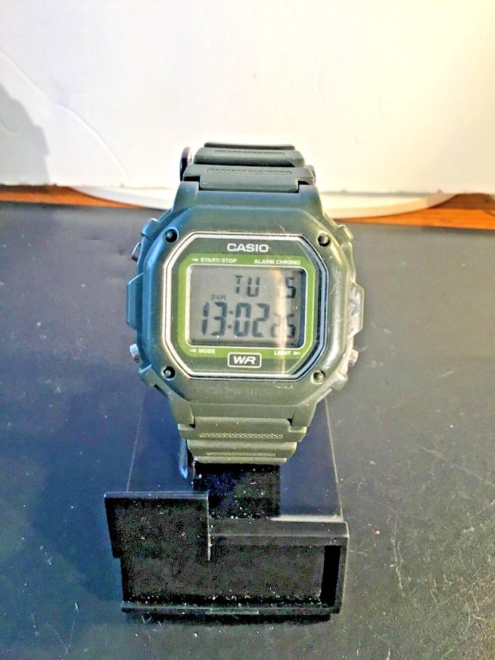 Casio F‑108WH Digital Watch Green – Clear Crystal – Tested & Working – Preowned - Picture 6 of 6